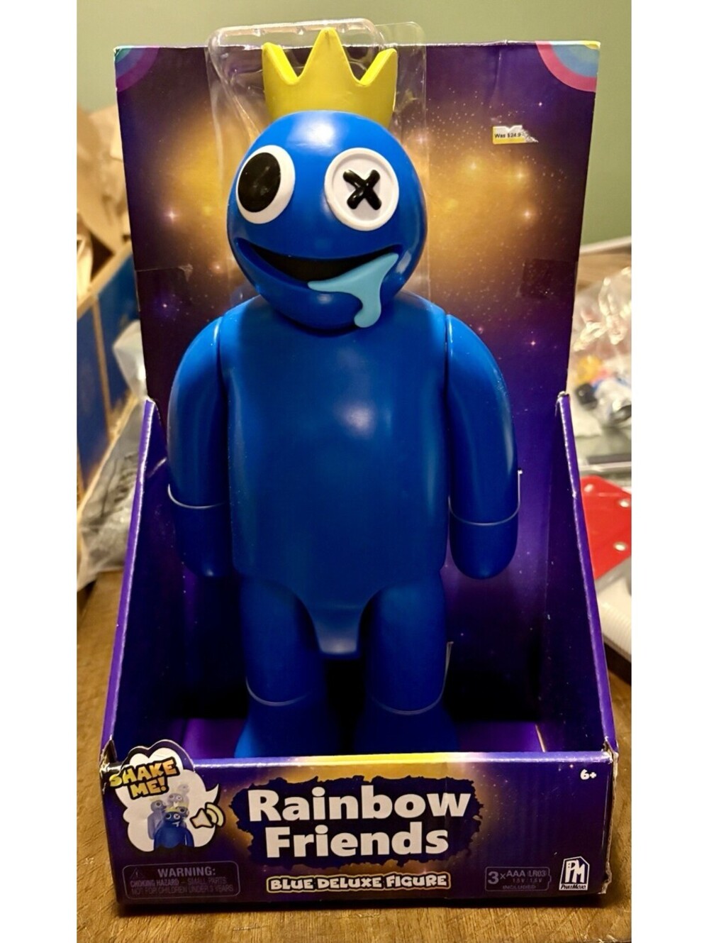 Rainbow Friends Blue Deluxe 12" Action Figure w/Shake Me Sounds NEW